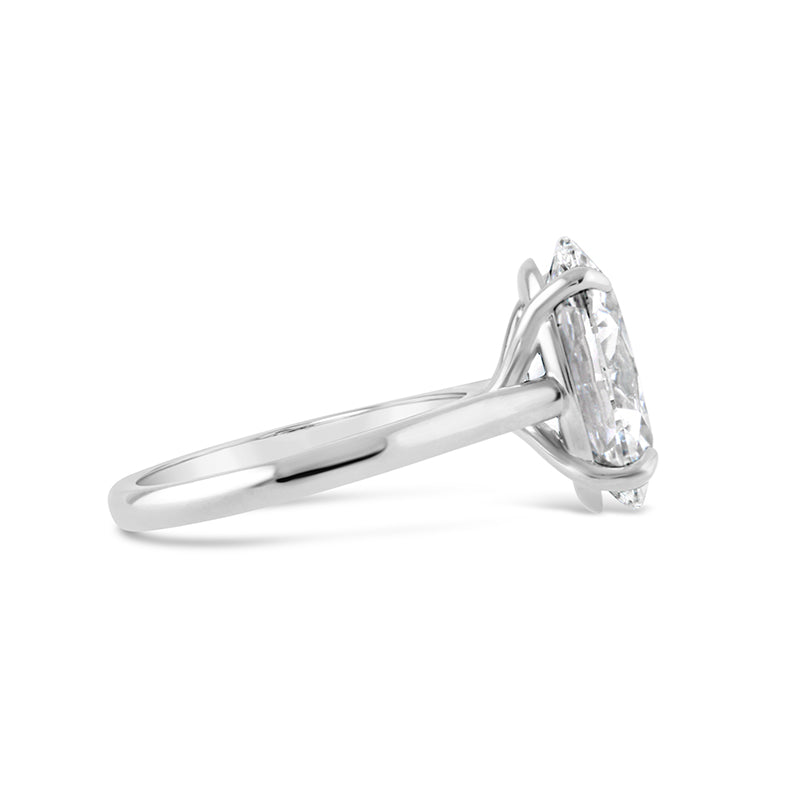 Oval Cut Diamond Solitaire Ring 6.02ct