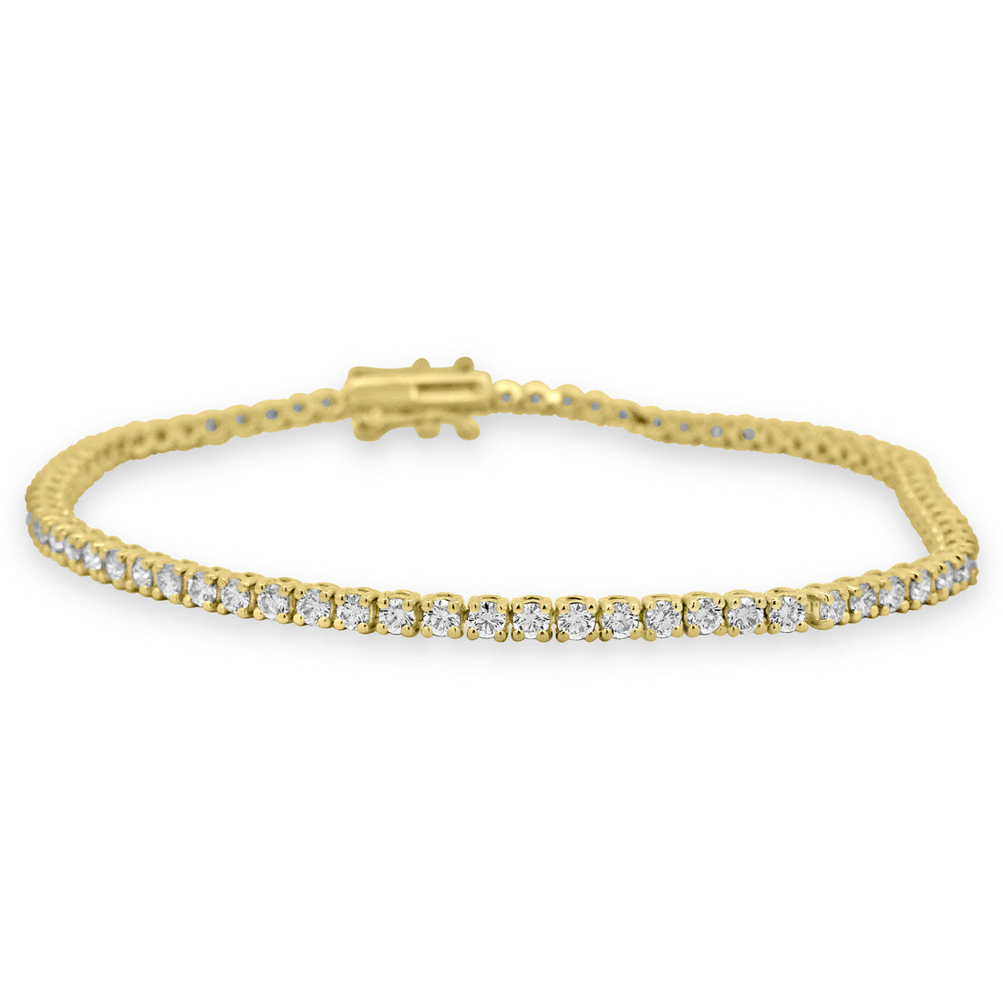Round Brilliant Cut Diamond Tennis Bracelet 2.33ct