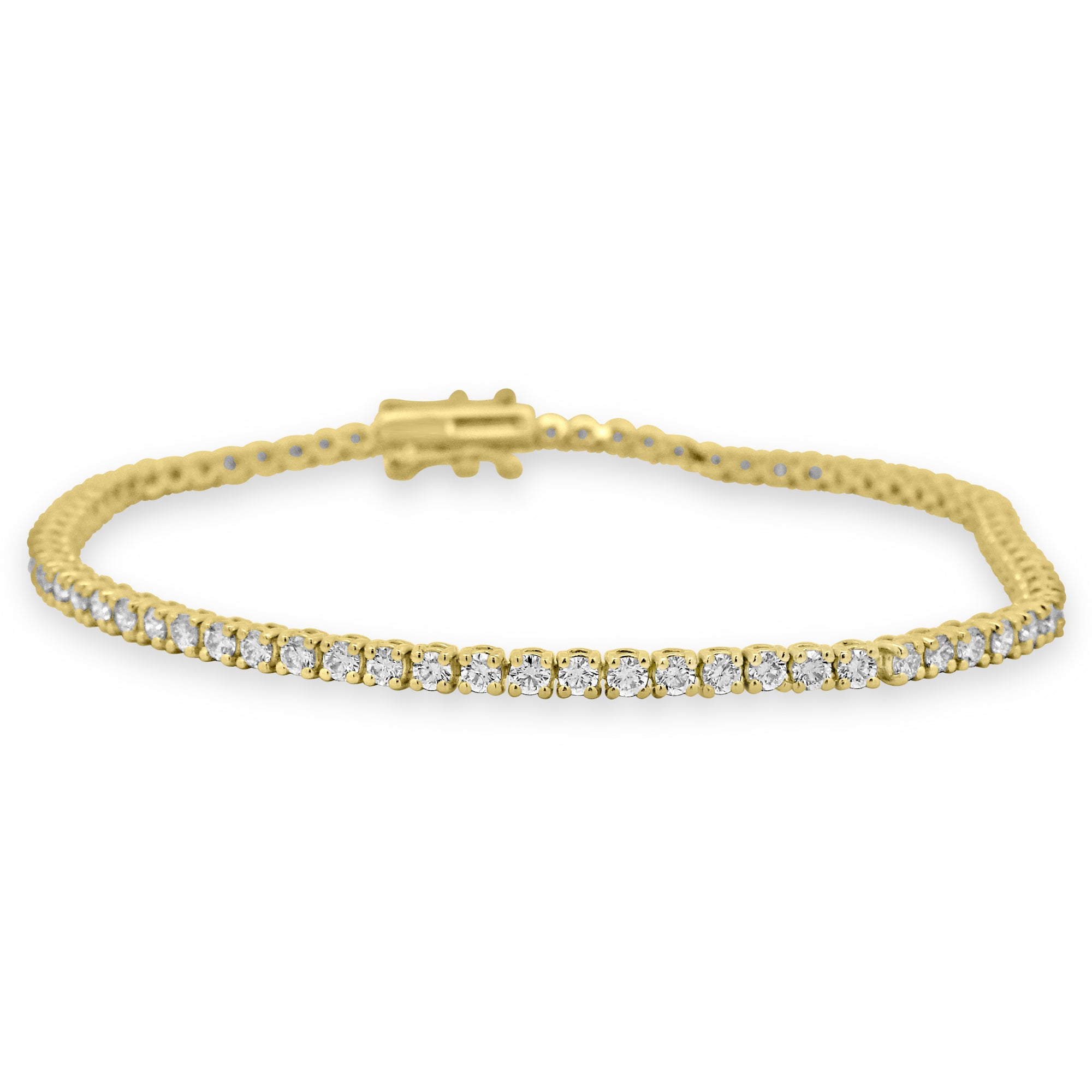 Round Brilliant Cut Diamond Tennis Bracelet 2.33ct