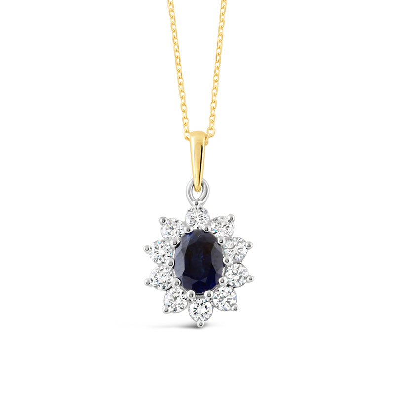Emerald & Diamond Cluster Pendant