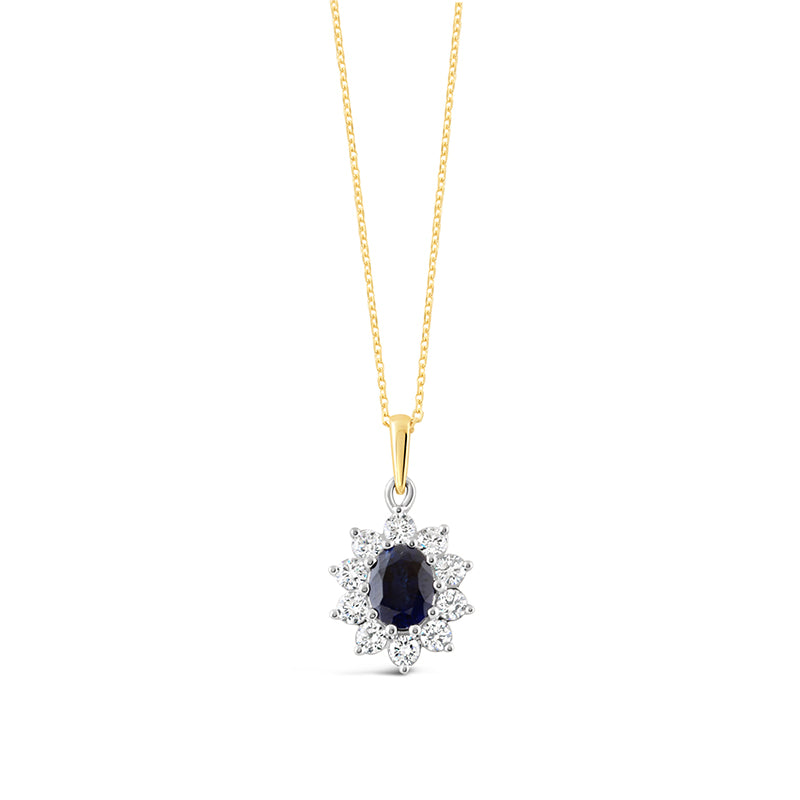 Emerald & Diamond Cluster Pendant