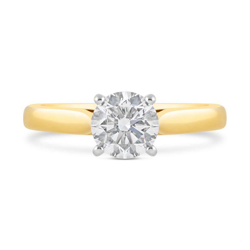 Classic Round Brilliant Cut Solitaire Diamond Ring 1.01ct