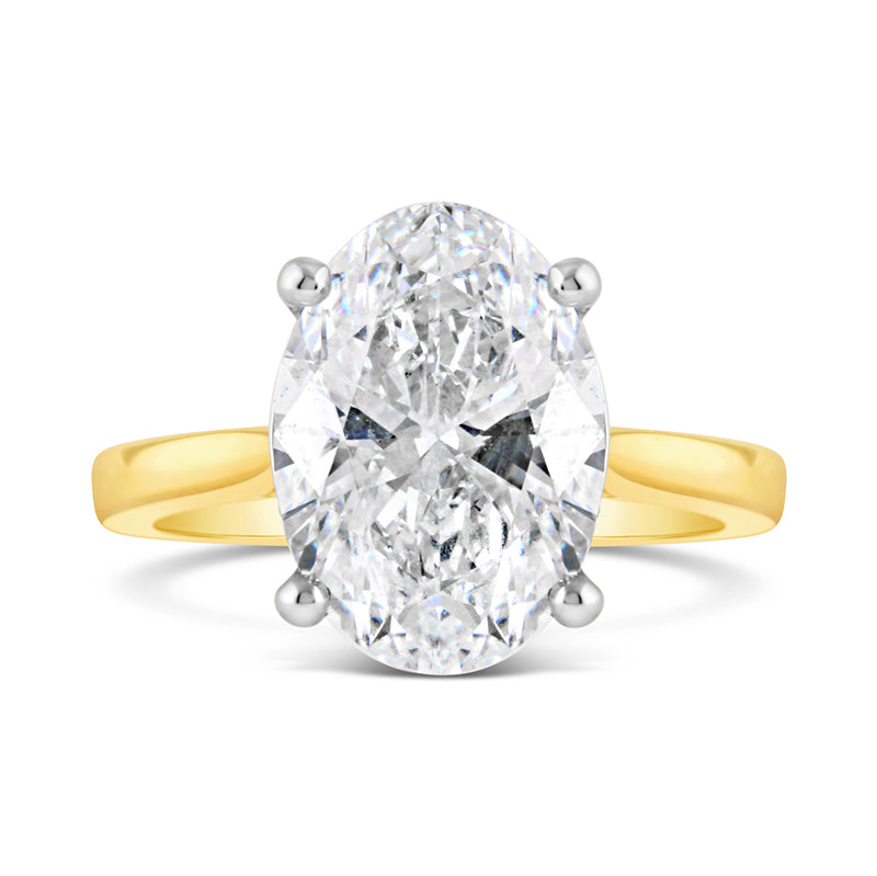 Oval Solitaire Engagement Ring 4.50ct