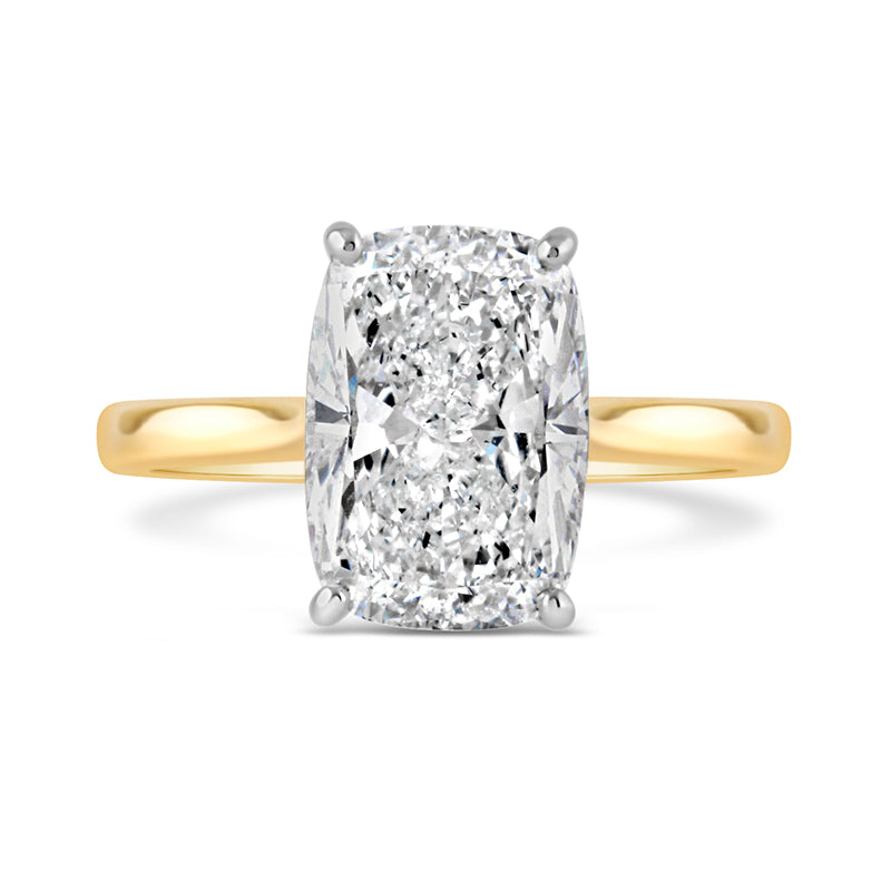 Cushion Cut Solitaire Diamond Engagement Ring 5.00ct