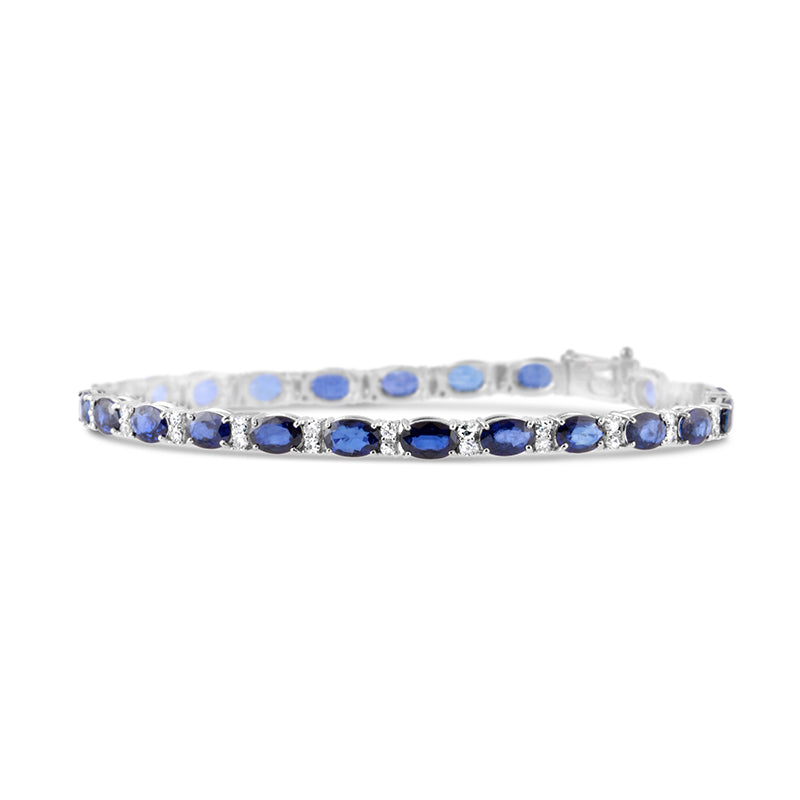 Vintage Italian Sapphire 12.45ct & Diamond Bracelet