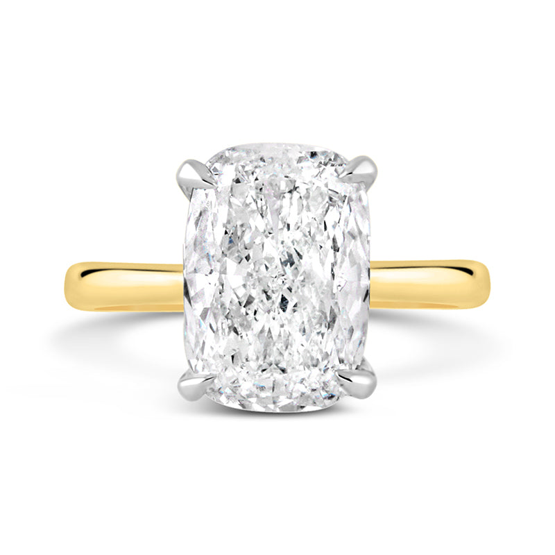 Cushion Cut Solitaire Engagement Ring 4.04ct