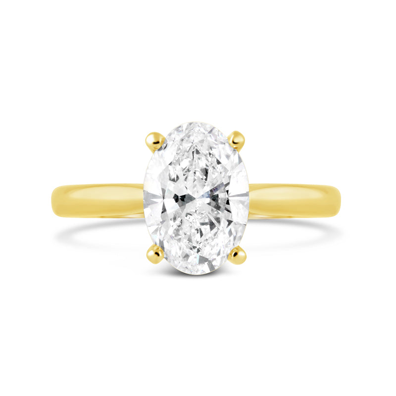 Oval Diamond Solitaire Engagement Ring 2.04ct