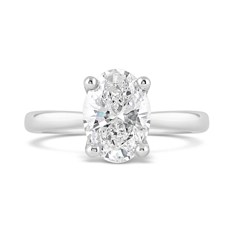 Oval Cut Diamond Solitaire Engagement Ring 2.06ct