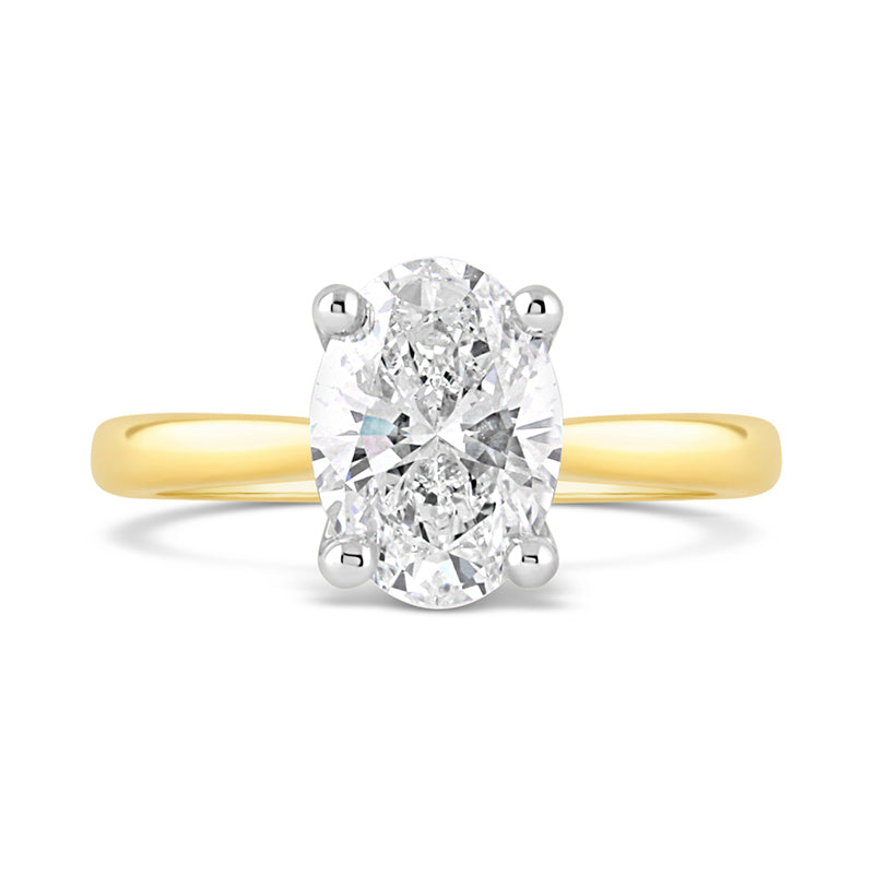 Oval Cut Diamond Solitaire Engagement Ring 2.09ct