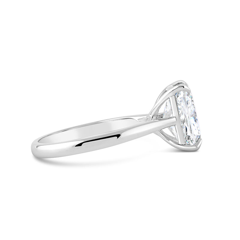 Cushion Cut Trellis Solitaire Diamond Engagement Ring 4.01ct