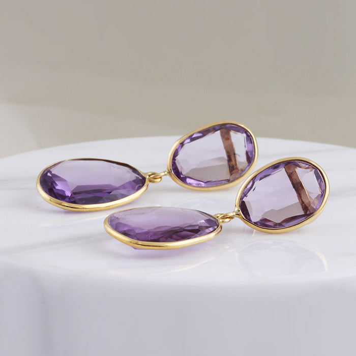 Amethyst Drop Earrings