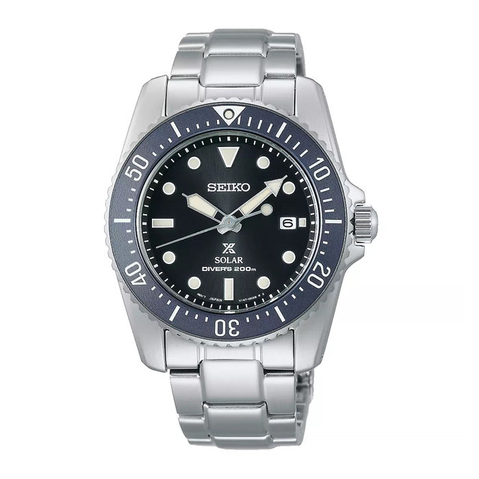 Seiko Prospex Compact Solar Scuba Diver Watch SNE569P1 38.5mm Rocks Jewellers