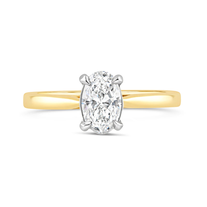 Oval Diamond Solitaire Engagement Ring 0.70ct