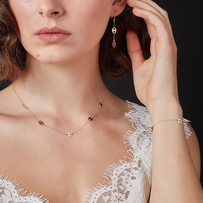 Rocks Marine Link & Chain Drop Earrings