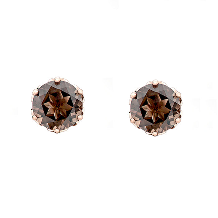 Rocks Smoky Quartz Stud Earrings