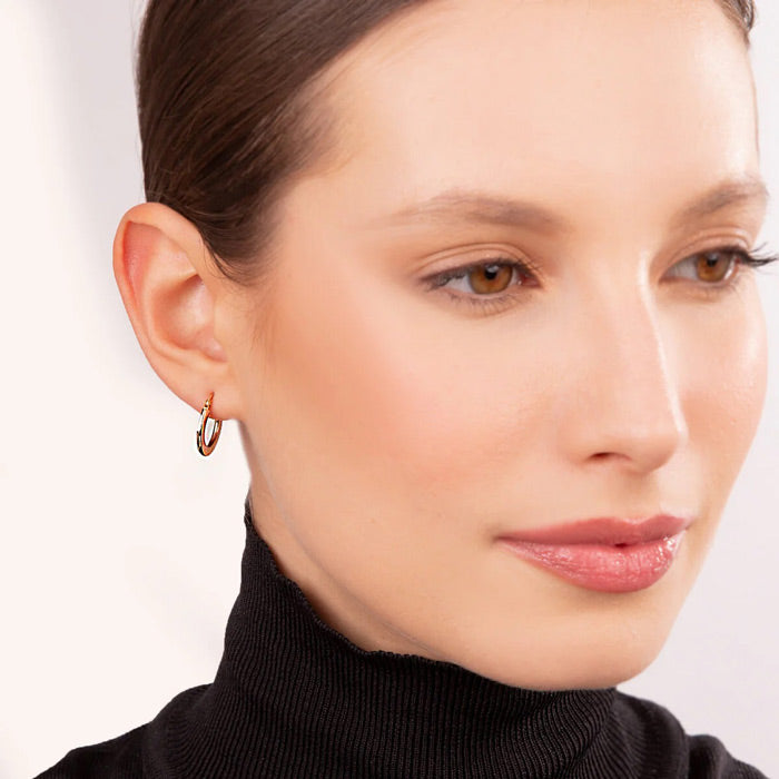 Rocks Flat Hoop Earrings