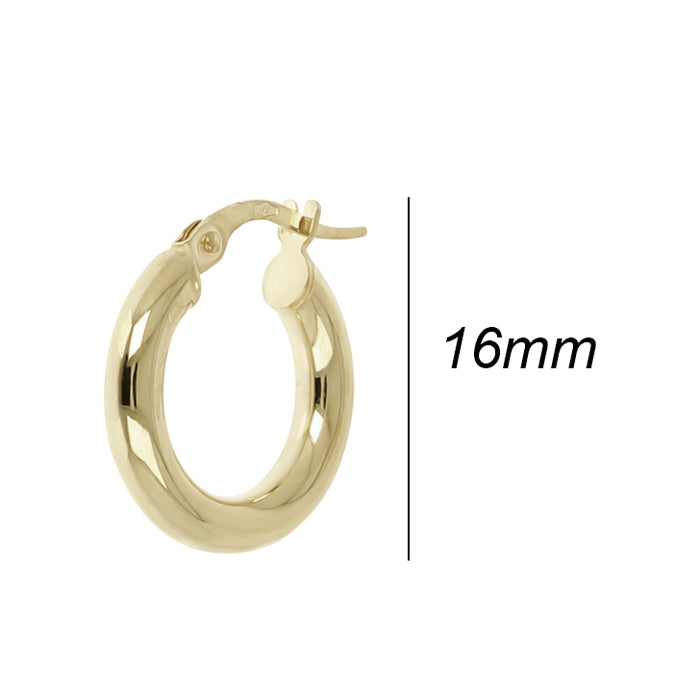 Round Tube Hoop Earrings