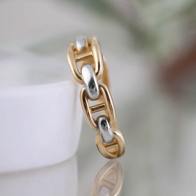 Two Tone Marine Link Ring