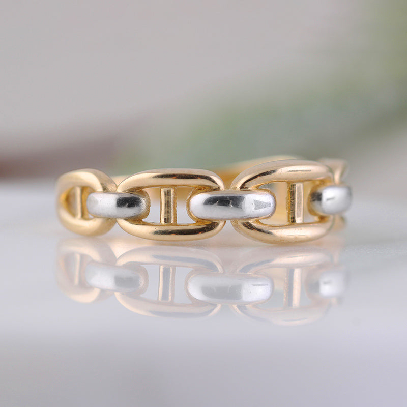 Two Tone Marine Link Ring