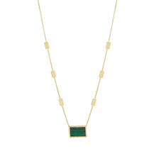 Load image into Gallery viewer, Rectangular Malachite Necklace