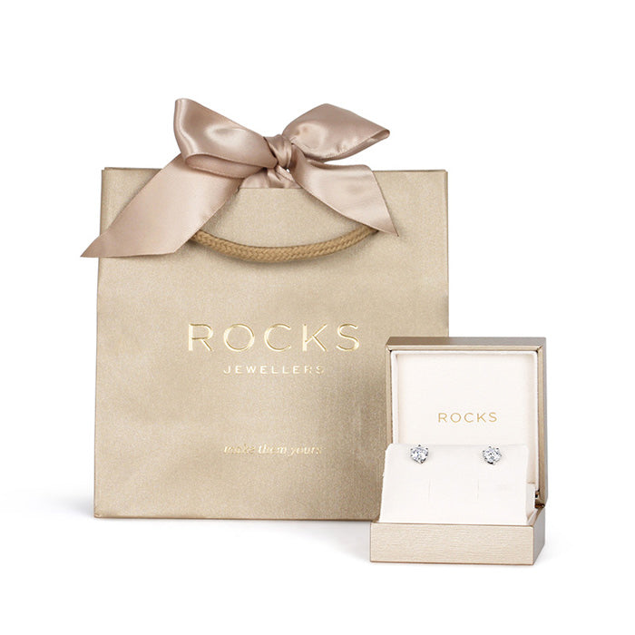 Rocks Green Sapphire & Diamond Stud Earrings