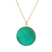 Load image into Gallery viewer, Malachite Disc Pendant