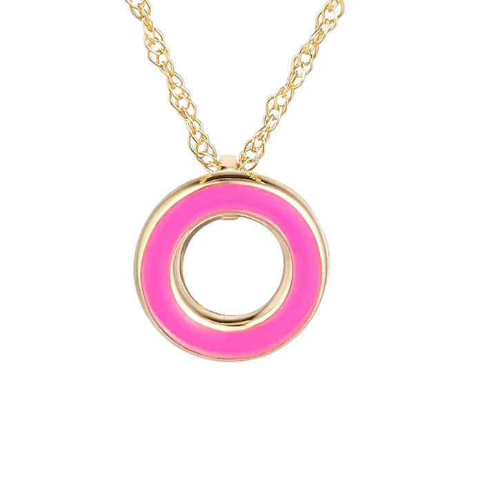 Rocks Neon Pink Circle pendant