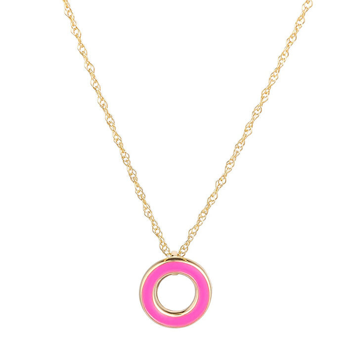 Rocks Neon Pink Circle pendant