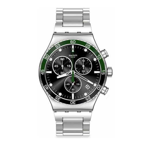 Swatch Dark Green Irony Watch - YVS506G - 43mm