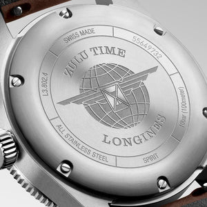 Longines Spirit Zulu Time Watch - L38024532 - 39mm