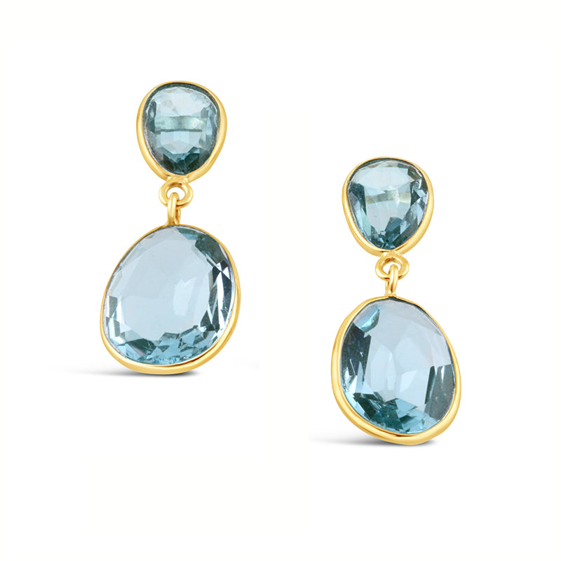 Blue Topaz Drop Earrings
