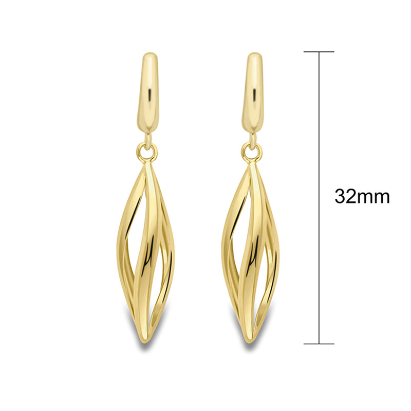 Twisted Marquise Drop Earrings
