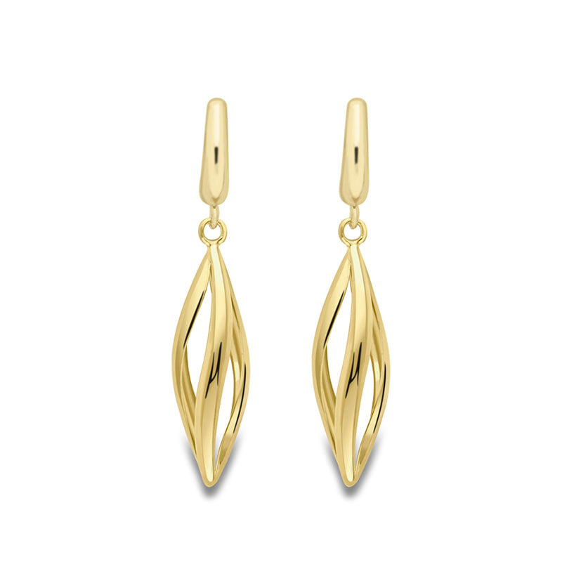 Twisted Marquise Drop Earrings