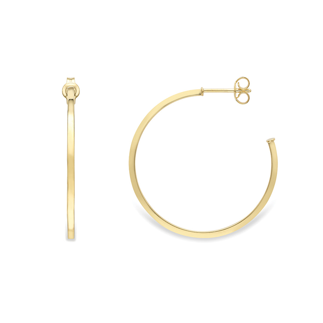Rocks Round Hoop Earrings