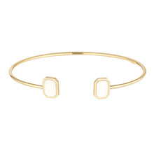 Load image into Gallery viewer, Rocks Octagon Pearl Cuff Bangle