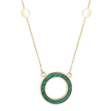 Load image into Gallery viewer, Malachite Open Circle Necklace