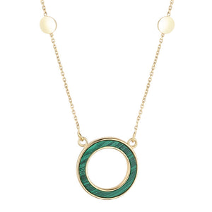 Malachite Open Circle Necklace