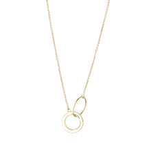 Load image into Gallery viewer, Pearl &amp; Plain Interlocking Circle Necklace