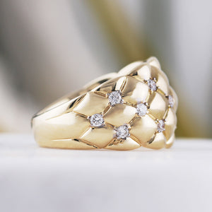 Diamond Quilted Ring