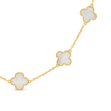 Load image into Gallery viewer, Mother Of Pearl Quatrefoil Chain Bracelet