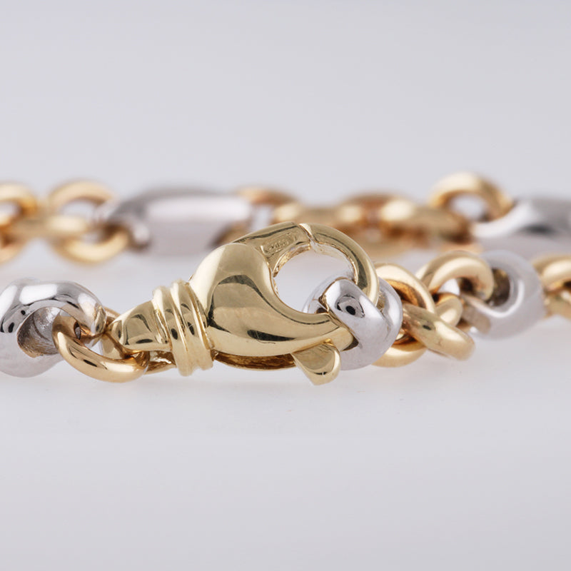 Two Tone Marine & Belcher Chain Bracelet