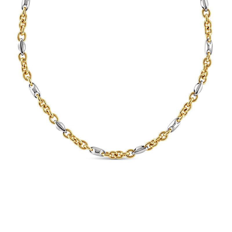 Two Tone Marine & Belcher Chain Bracelet