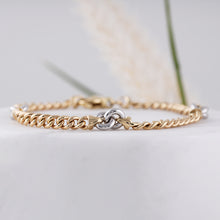 Load image into Gallery viewer, Two Tone Curb &amp; Belcher Chain Bracelet