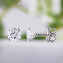Load image into Gallery viewer, Diamond Solitaire &#39;Martini&#39; Stud Earrings 1.44ct