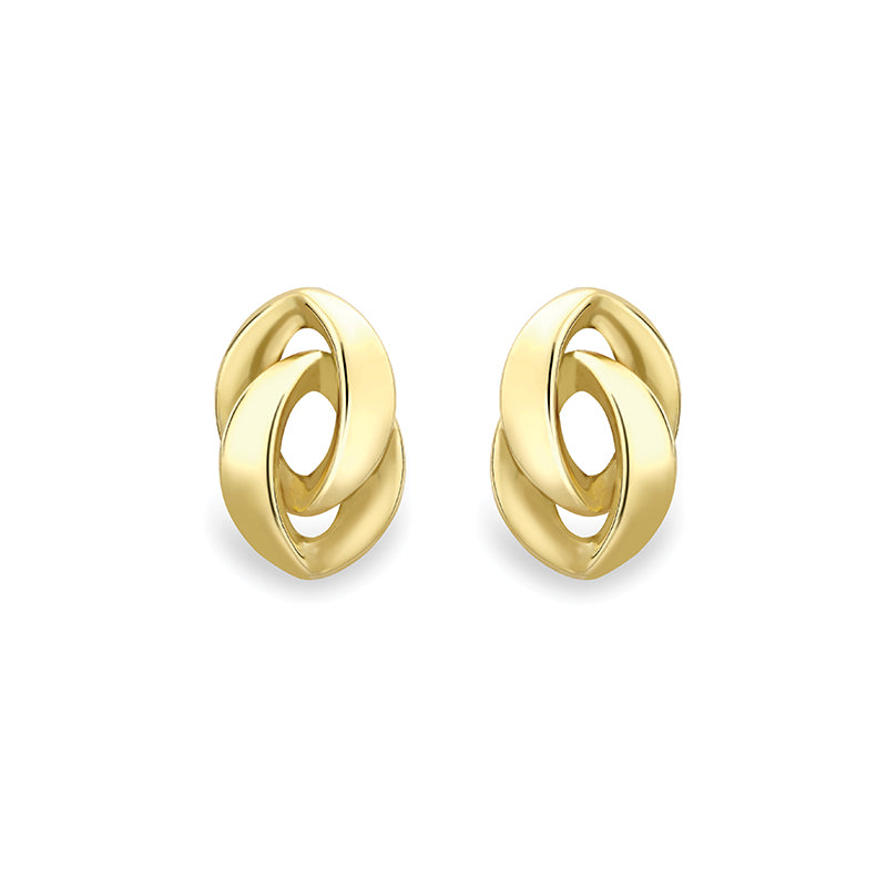 Double Oval Stud Earrings