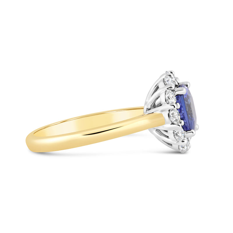 Tanzanite & Diamond Cluster Ring