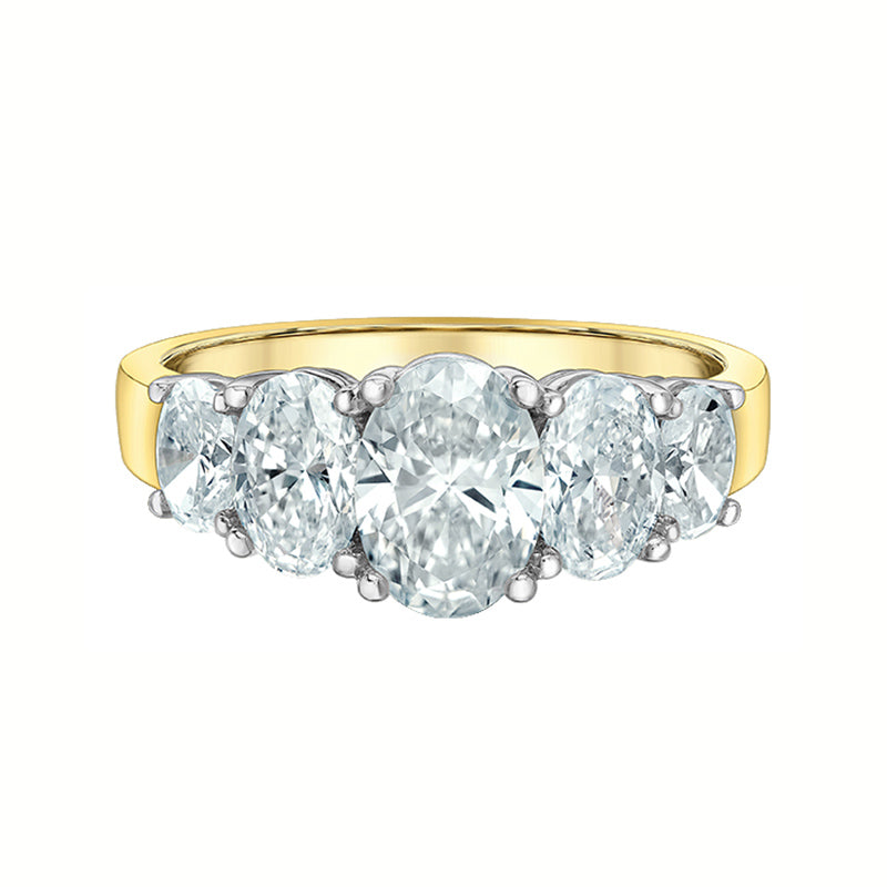 Graduated Oval 5 Stone Eternity Ring 2.55ct