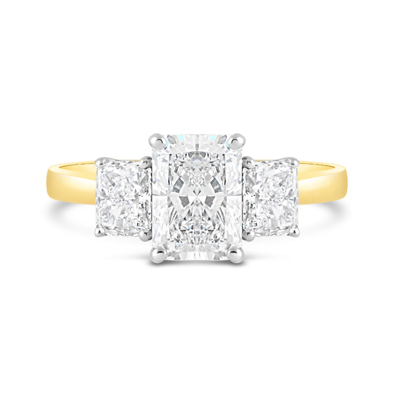 Radiant Cut Three Stone Diamond Ring 3.00ct