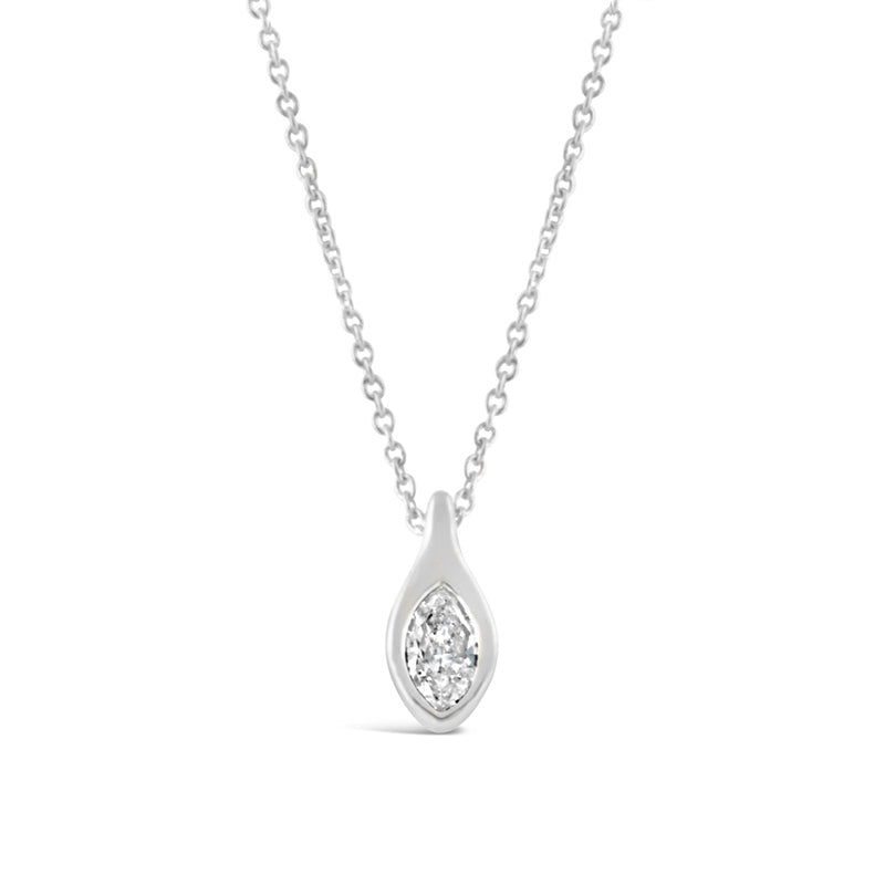 Marquise Cut Teardrop Diamond Pendant 0.23ct