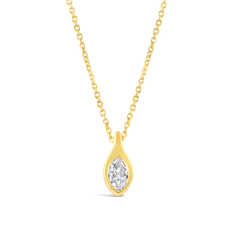 Marquise Cut Teardrop Diamond Pendant 0.23ct